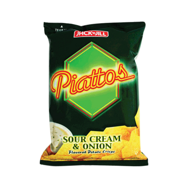 J&J Piattos Snack - Sour Cream & Onion