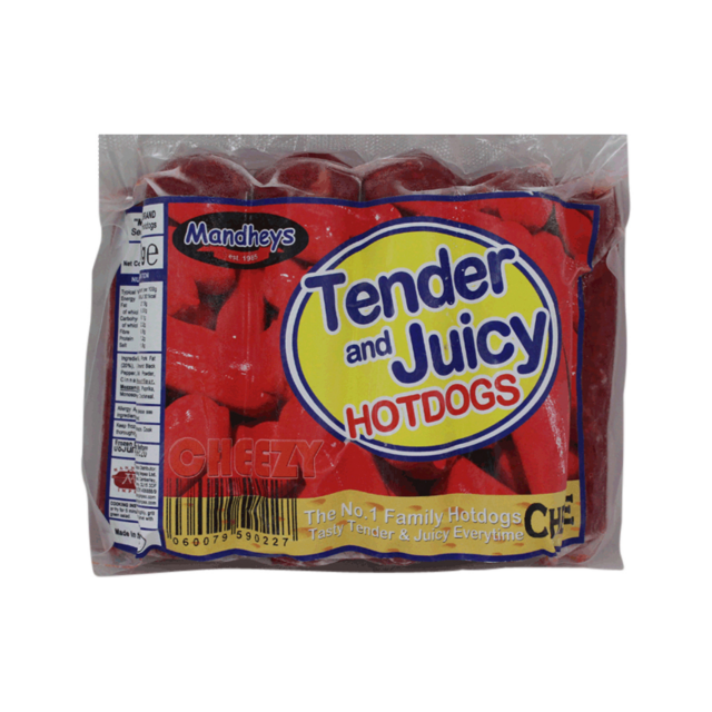 MANDHEY'S TENDER & JUICY Cheesy Pork Hotdogs -JUMBO