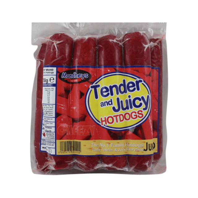 MANDHEY'S TENDER&JUICY Cheesy Pork Hotdogs - Regular