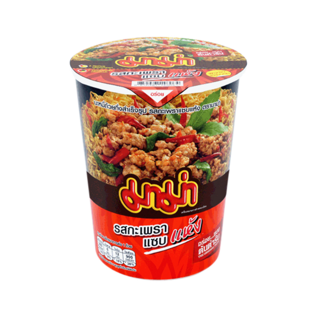 MAMA Cup Dry Noodle-Stir Fry Spicy Basil Pad Kra Pao