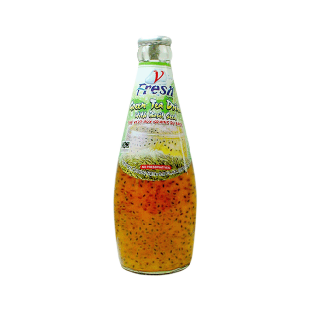 V-FRESH Green Tea Drink & Basil Seed