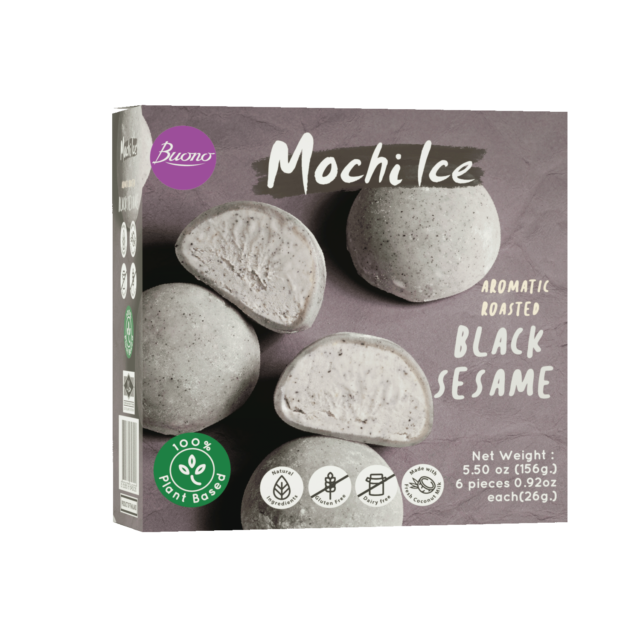 BUONO Mochi Ice Dessert-Black Sesame (Dairy Free)