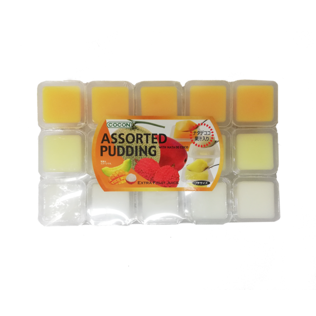 COCON Nata de Coco Cup Pudding TRAY - Assorted